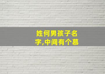 姓何男孩子名字,中间有个慕