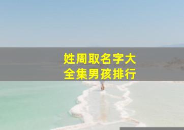 姓周取名字大全集男孩排行