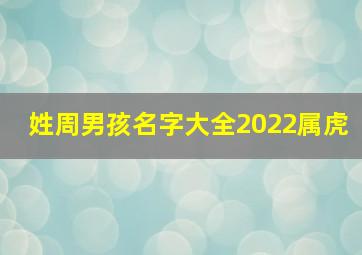 姓周男孩名字大全2022属虎