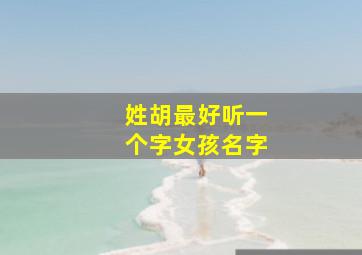 姓胡最好听一个字女孩名字