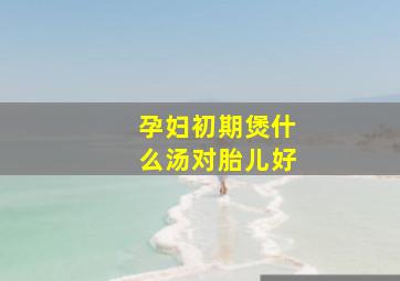 孕妇初期煲什么汤对胎儿好