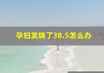 孕妇发烧了38.5怎么办