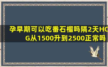 孕早期可以吃番石榴吗隔2天HCG从1500升到2500正常吗