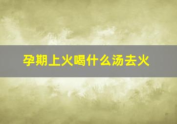 孕期上火喝什么汤去火