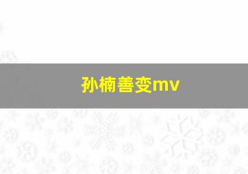 孙楠善变mv