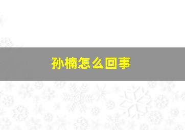 孙楠怎么回事