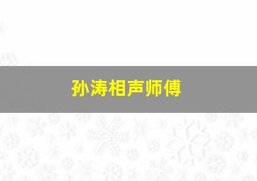 孙涛相声师傅