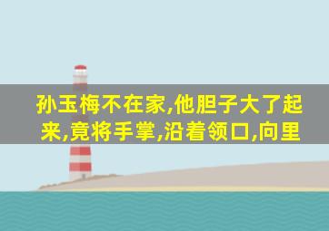 孙玉梅不在家,他胆子大了起来,竟将手掌,沿着领口,向里