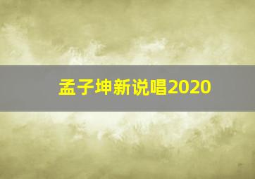 孟子坤新说唱2020