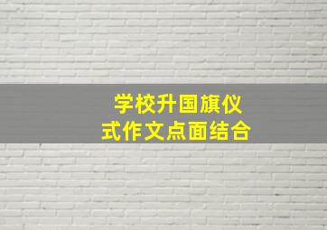 学校升国旗仪式作文点面结合