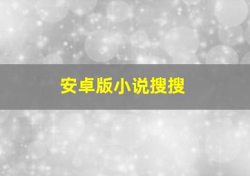 安卓版小说搜搜