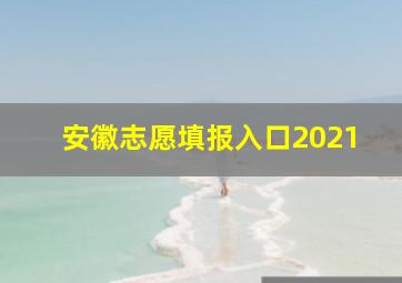 安徽志愿填报入口2021