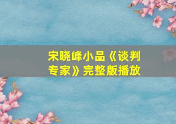 宋晓峰小品《谈判专家》完整版播放