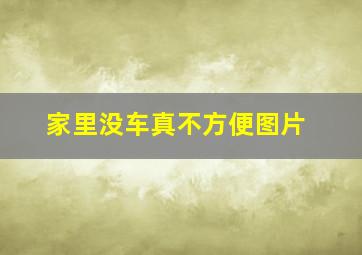 家里没车真不方便图片