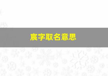 宸字取名意思