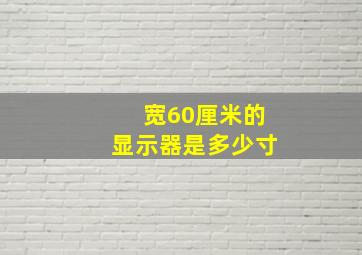 宽60厘米的显示器是多少寸