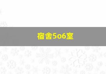 宿舍5o6室