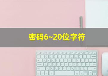 密码6~20位字符