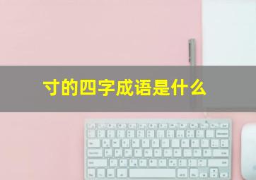 寸的四字成语是什么