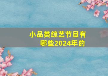 小品类综艺节目有哪些2024年的