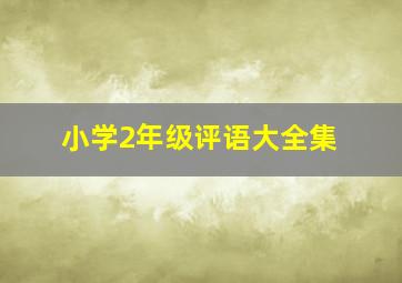 小学2年级评语大全集