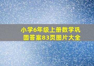 小学6年级上册数学巩固答案83页图片大全