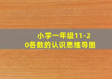 小学一年级11-20各数的认识思维导图