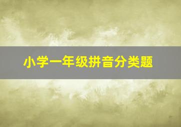 小学一年级拼音分类题