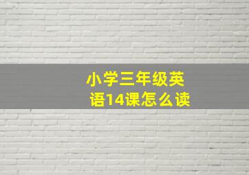 小学三年级英语14课怎么读