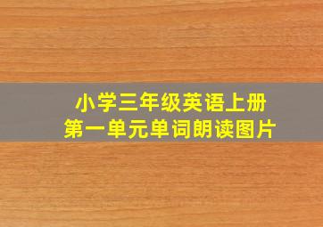 小学三年级英语上册第一单元单词朗读图片