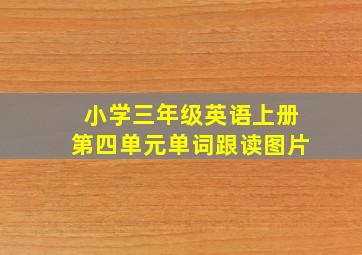 小学三年级英语上册第四单元单词跟读图片