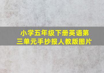 小学五年级下册英语第三单元手抄报人教版图片