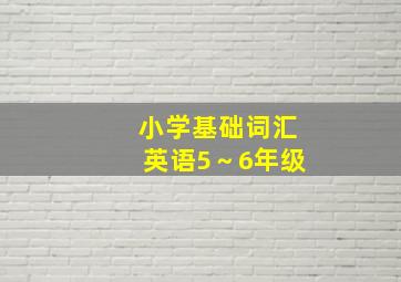 小学基础词汇英语5～6年级