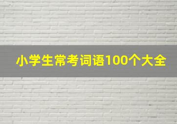 小学生常考词语100个大全