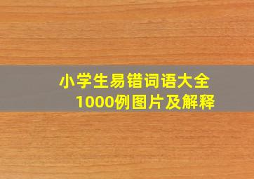 小学生易错词语大全1000例图片及解释