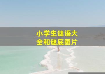 小学生谜语大全和谜底图片