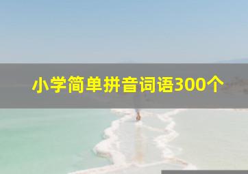 小学简单拼音词语300个