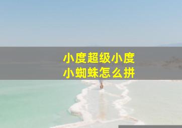 小度超级小度小蜘蛛怎么拼