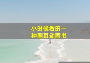 小时候看的一种翻页动画书