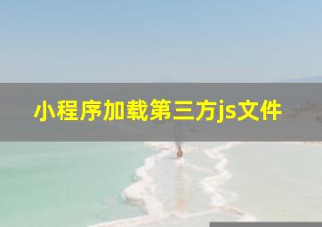 小程序加载第三方js文件