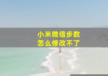 小米微信步数怎么修改不了