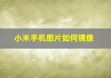 小米手机图片如何镜像