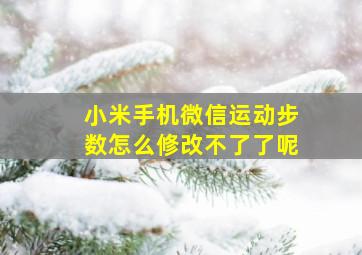 小米手机微信运动步数怎么修改不了了呢