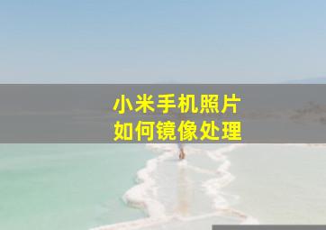 小米手机照片如何镜像处理