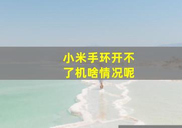 小米手环开不了机啥情况呢