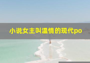 小说女主叫温情的现代po