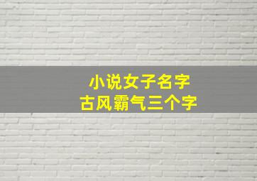 小说女子名字古风霸气三个字