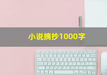 小说摘抄1000字