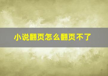 小说翻页怎么翻页不了