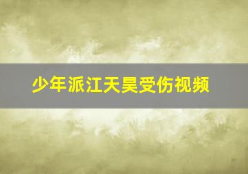 少年派江天昊受伤视频